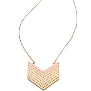 Madewell arrowstack necklace rose gold